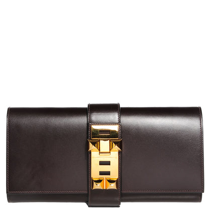 Hermes Chamonix Medor 29 Clutch Chocolate 1 of 9