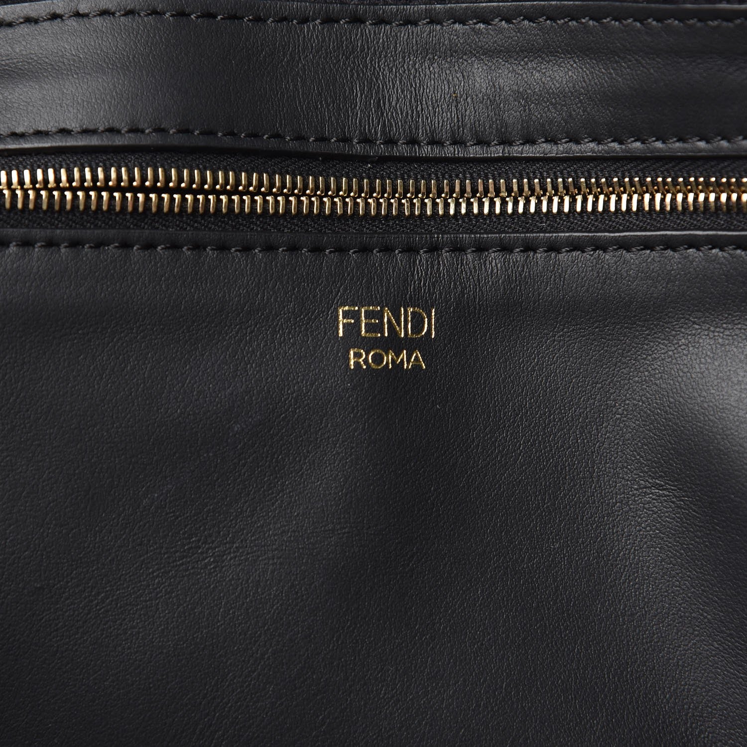 Fendi X FILA Glazed Fabric FF 1974 Mania Shopping Tote Bag Mogano Panna White 6 of 6