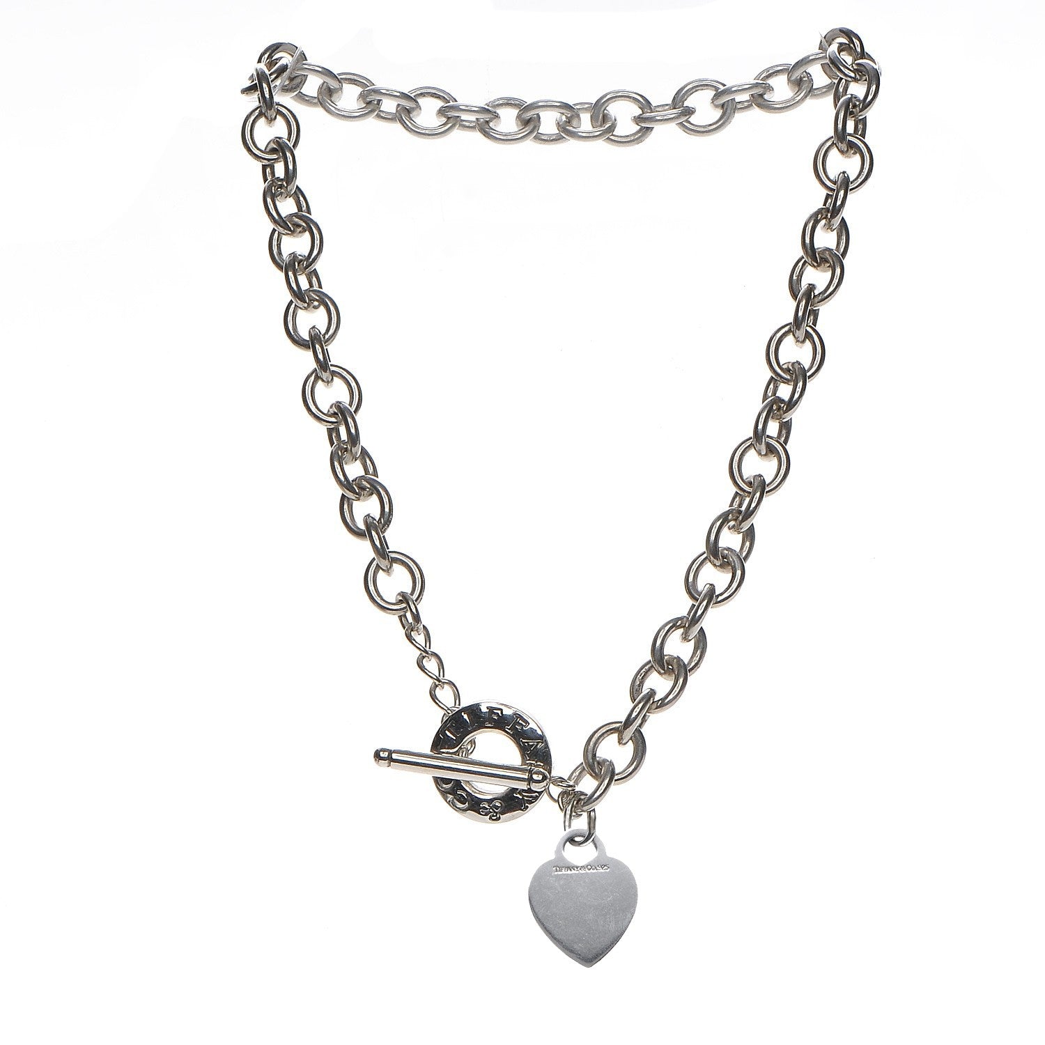 Tiffany Sterling Silver Heart Tag Toggle Necklace 5 of 5