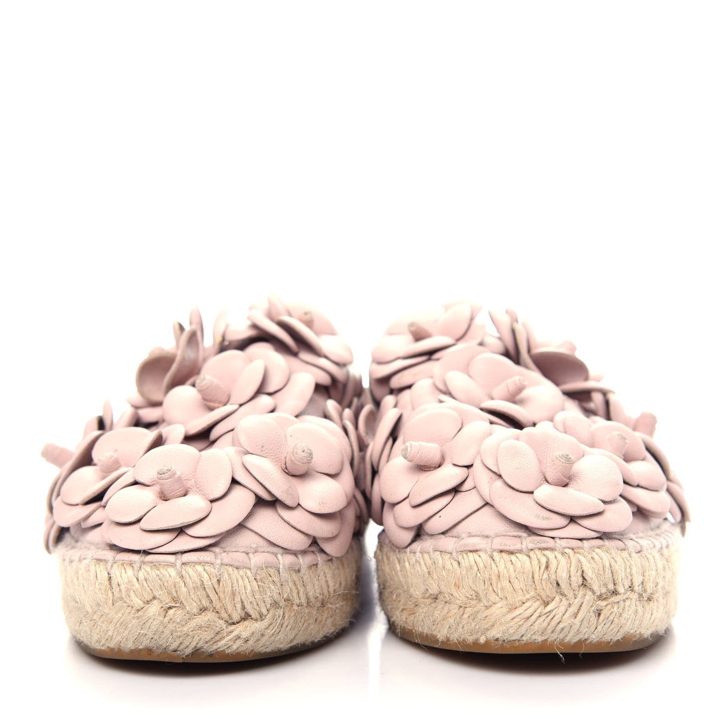 Lambskin Camellia CC Espadrilles 36 Pink