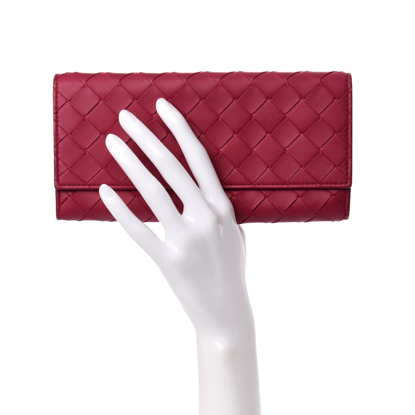Nappa Intrecciato Continental Flap Wallet Antique Pink