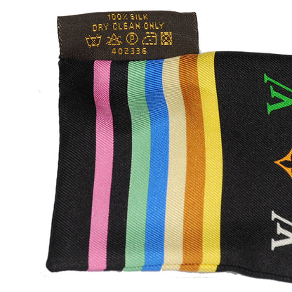 Louis Vuitton Silk Monogram Multicolor Bandeau Black 4 of 4