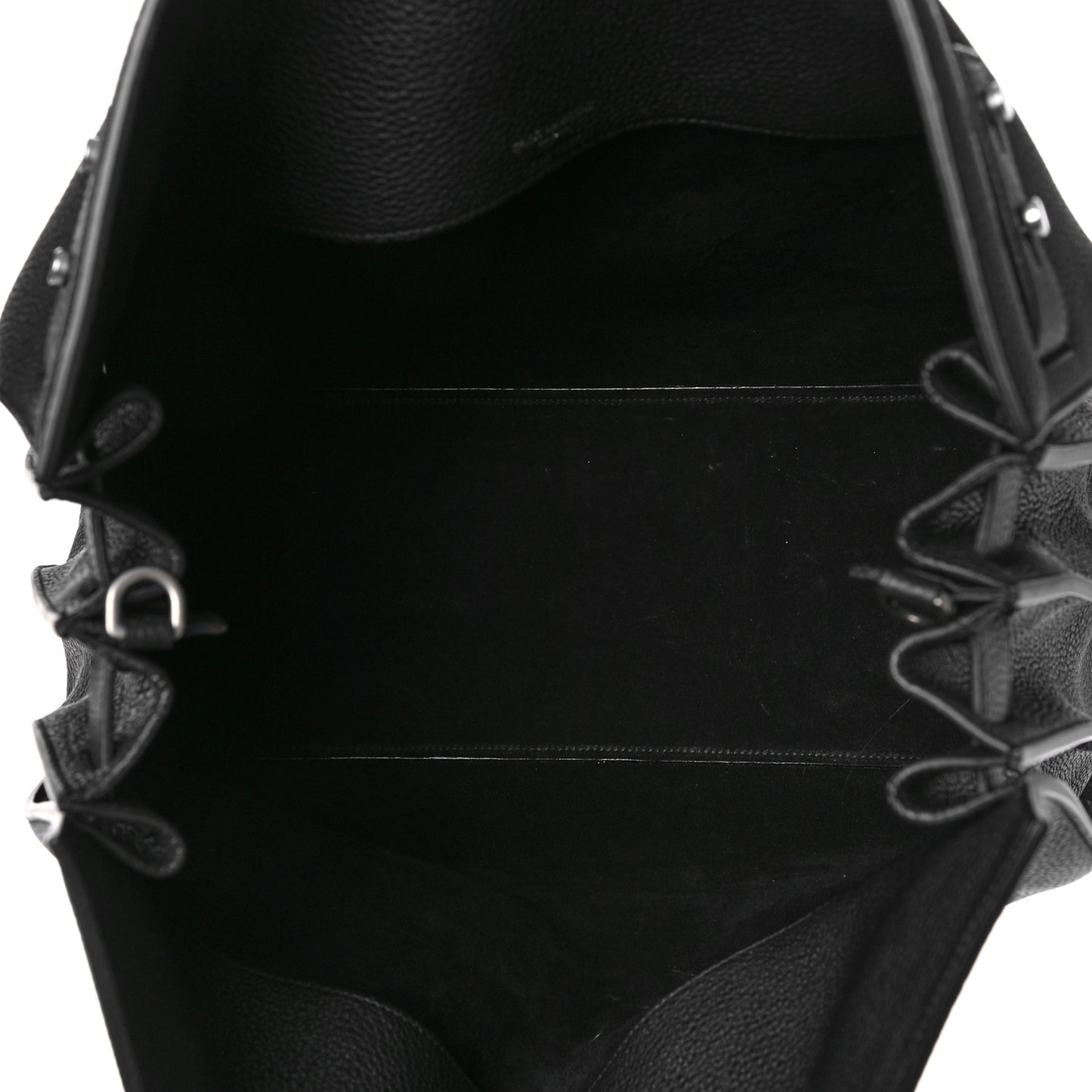 Grained Calfskin Medium Souple Sac De Jour Black