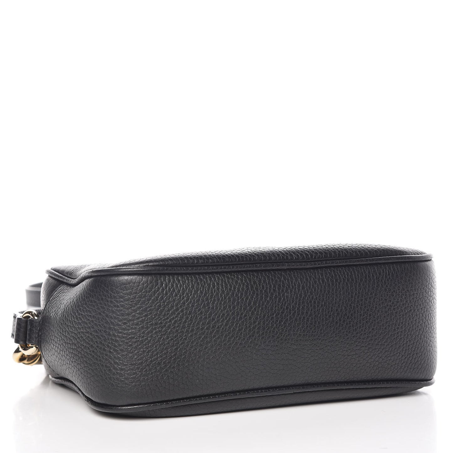 Pebbled Calfskin Small Soho Disco Bag Black
