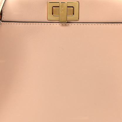 Fendi Vitello Seta Canvas FF Embroidered Mini Peekaboo Iconic Satchel Rosa Confetto 7 of 10