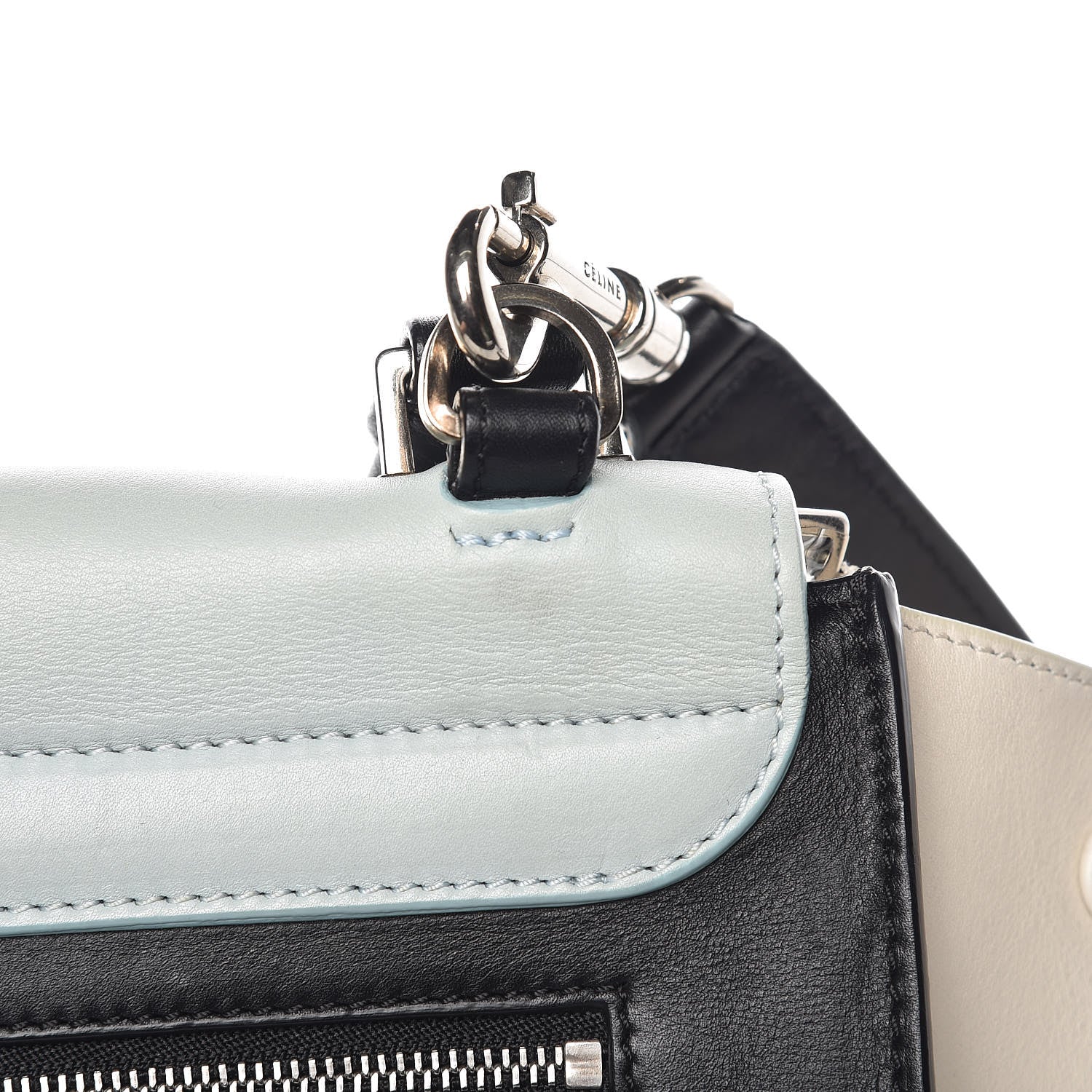 Celine Smooth Calfskin Medium Tri-Color Trapeze 10 of 17