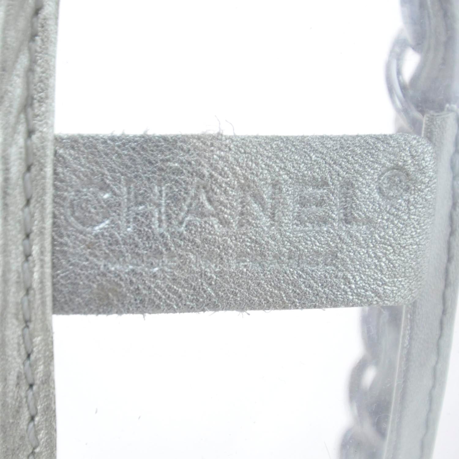 Chanel Vinyl Naked Tote Silver 9 of 10