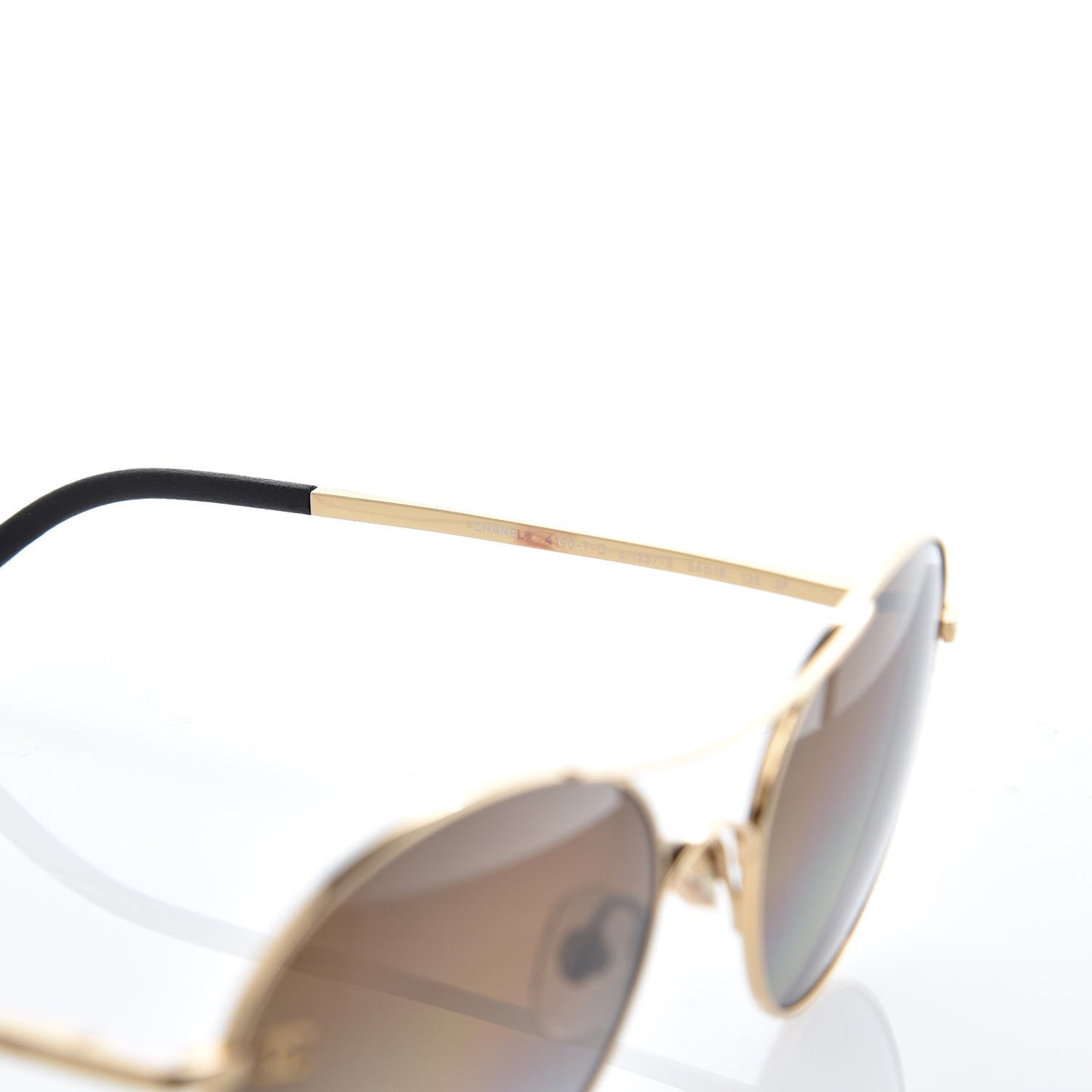 Round Polarized Sunglasses 4190-T-Q Brown Gold