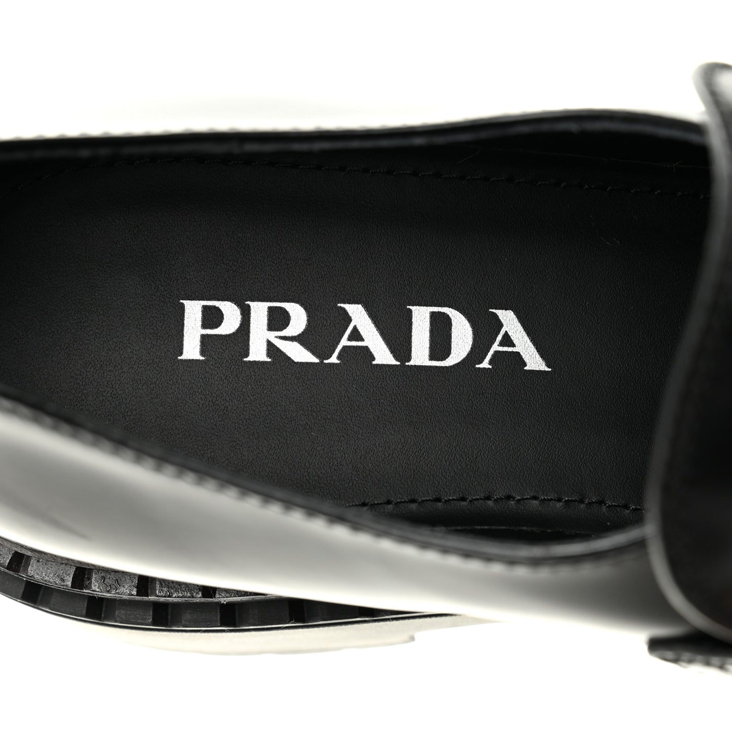 Spazzolato Metal Triangle Logo 50mm Loafers 39 Black
