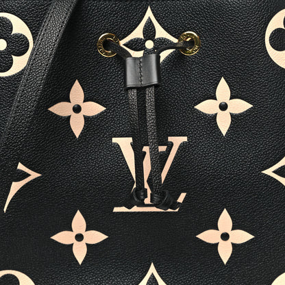 Louis Vuitton Empreinte Monogram Giant Neonoe MM Black Beige 8 of 10