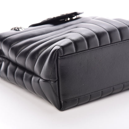 Saint Laurent Calfskin Y Quilted Monogram Small Loulou Shopper Black 5 of 9