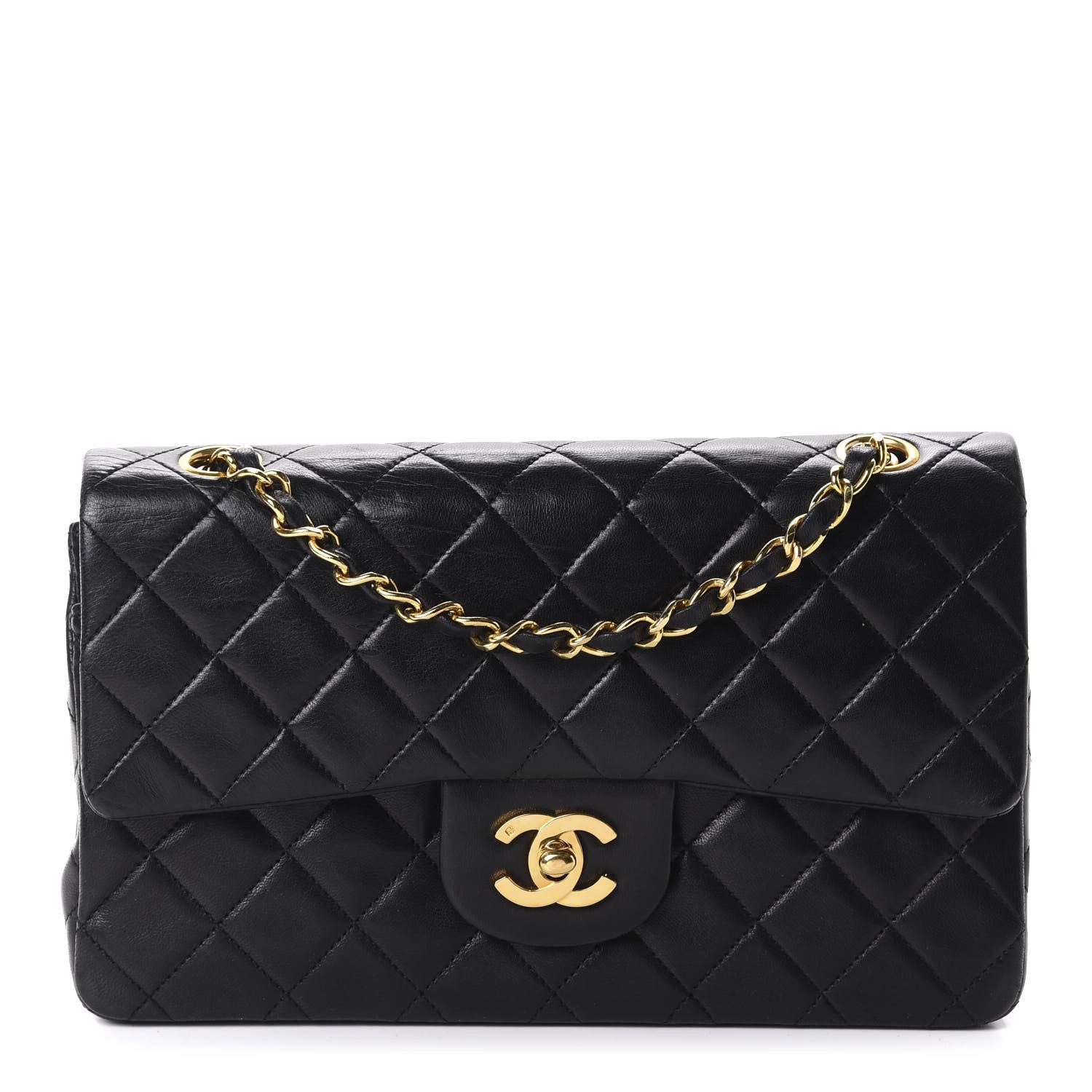 Chanel Lambskin Quilted Small Double Flap Black 1 of 11