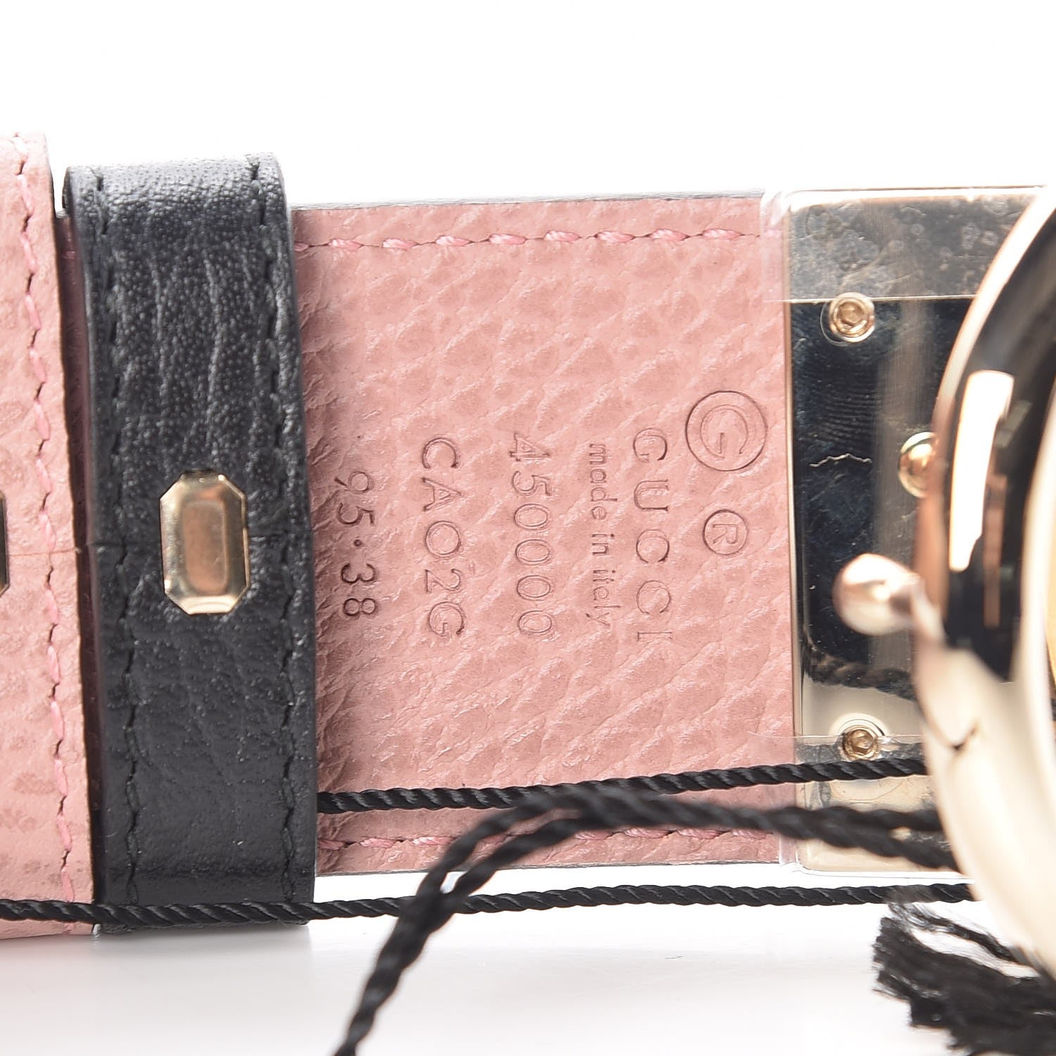 Gucci Calfskin 1973 Reversible Belt 95 38 Black Pink 5 of 7