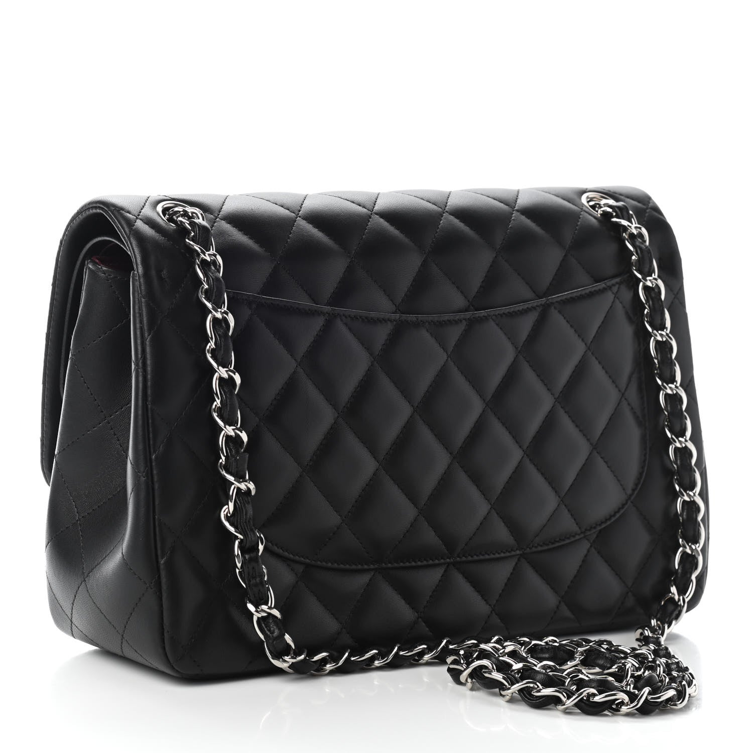 Chanel Lambskin Quilted Jumbo Double Flap Black 3 of 9