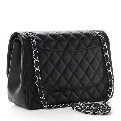 Chanel Lambskin Quilted Jumbo Double Flap Black 3 of 9