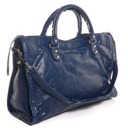 Balenciaga Agneau Giant 12 Silver Hardware City Bleu Mineral Light Bleu Mineral 3 of 14