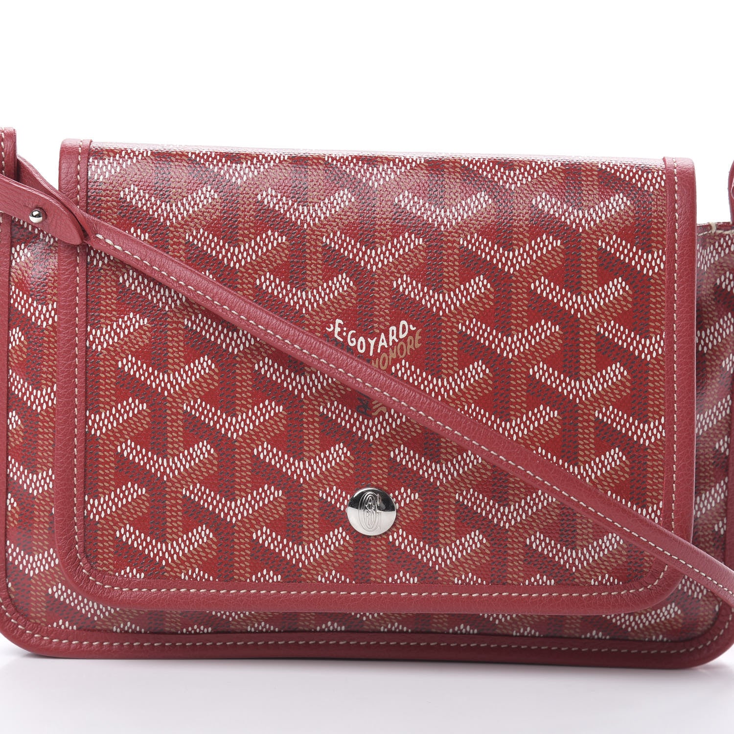 Goyard Goyardine Plumet Wallet Clutch Red 9 of 11