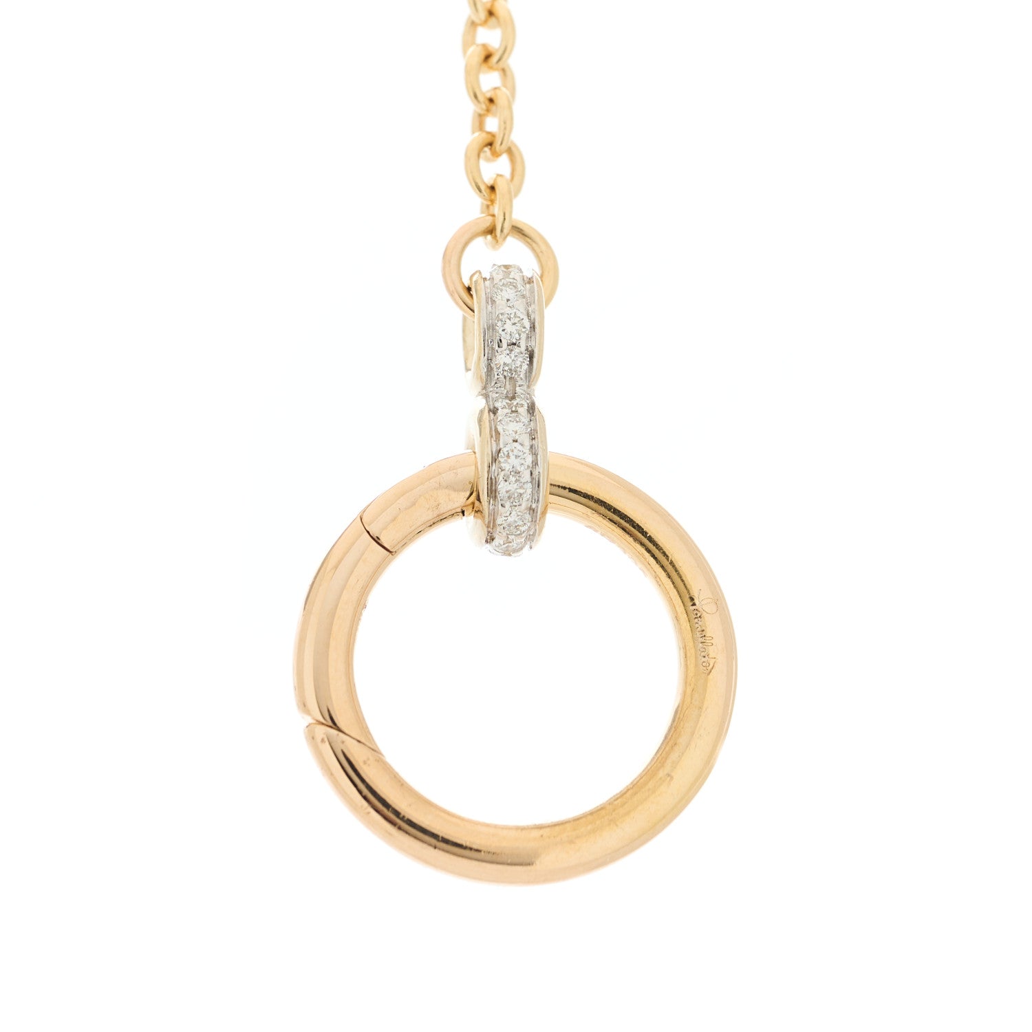 Pomellato 18K Rose White Gold Diamond Amethyst Nudo Lariat Necklace 4 of 7