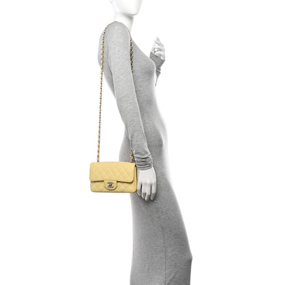 Chanel Caviar Quilted Mini Rectangular Flap Light Yellow 2 of 13