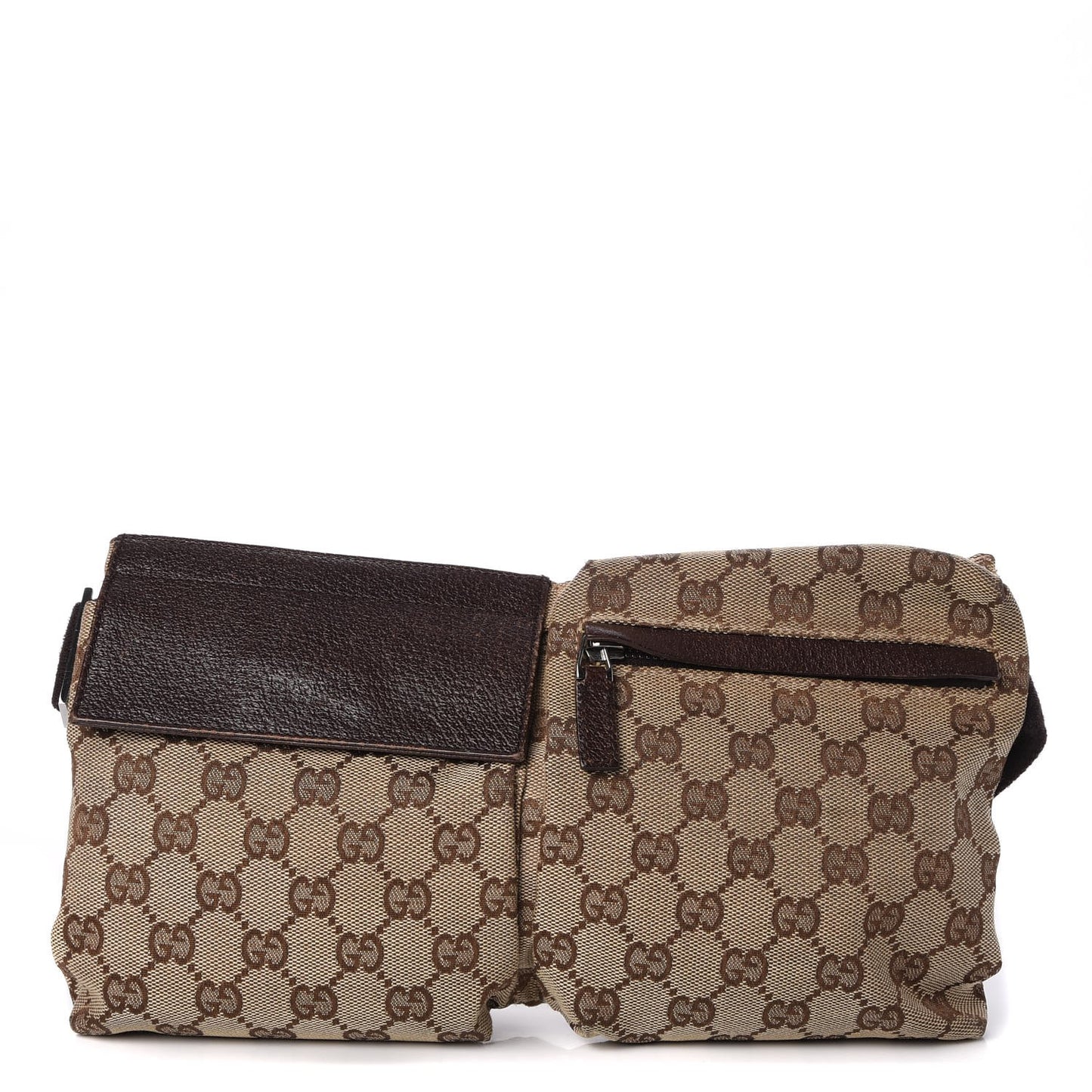 Monogram Web Belt Bag Dark Brown