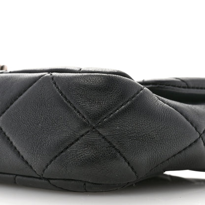 Chanel Lambskin Quilted Chain Flap Black 10 of 11
