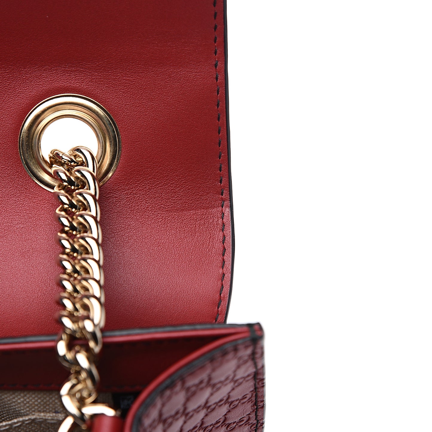 Microguccissima Medium Emily Chain Shoulder Bag Red