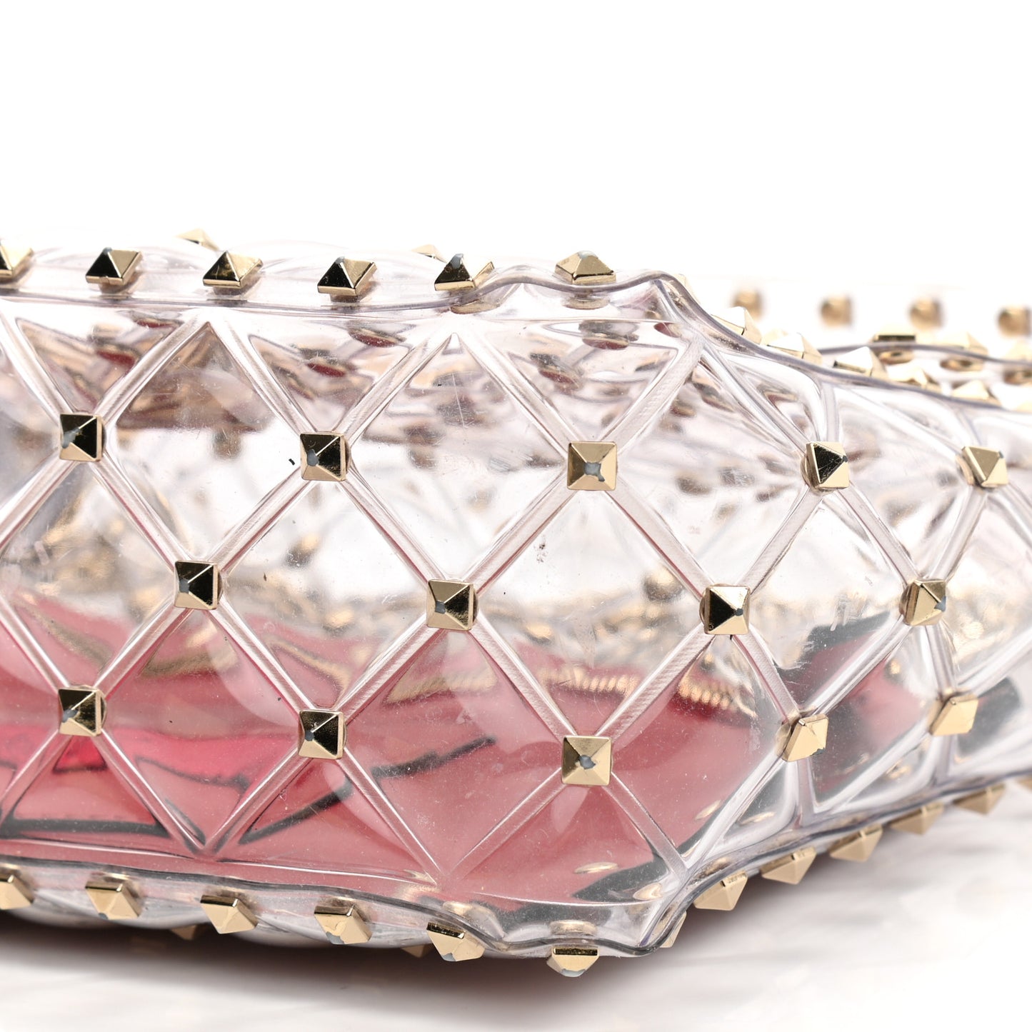 PVC Medium Rockstud Spike Shoulder Bag