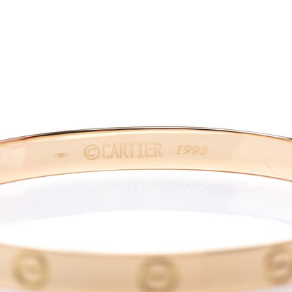 Cartier 18K Yellow Gold LOVE Bracelet 18 5 of 7