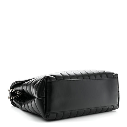 Saint Laurent Calfskin Y Quilted Monogram Medium Loulou Chain Satchel Black 4 of 10