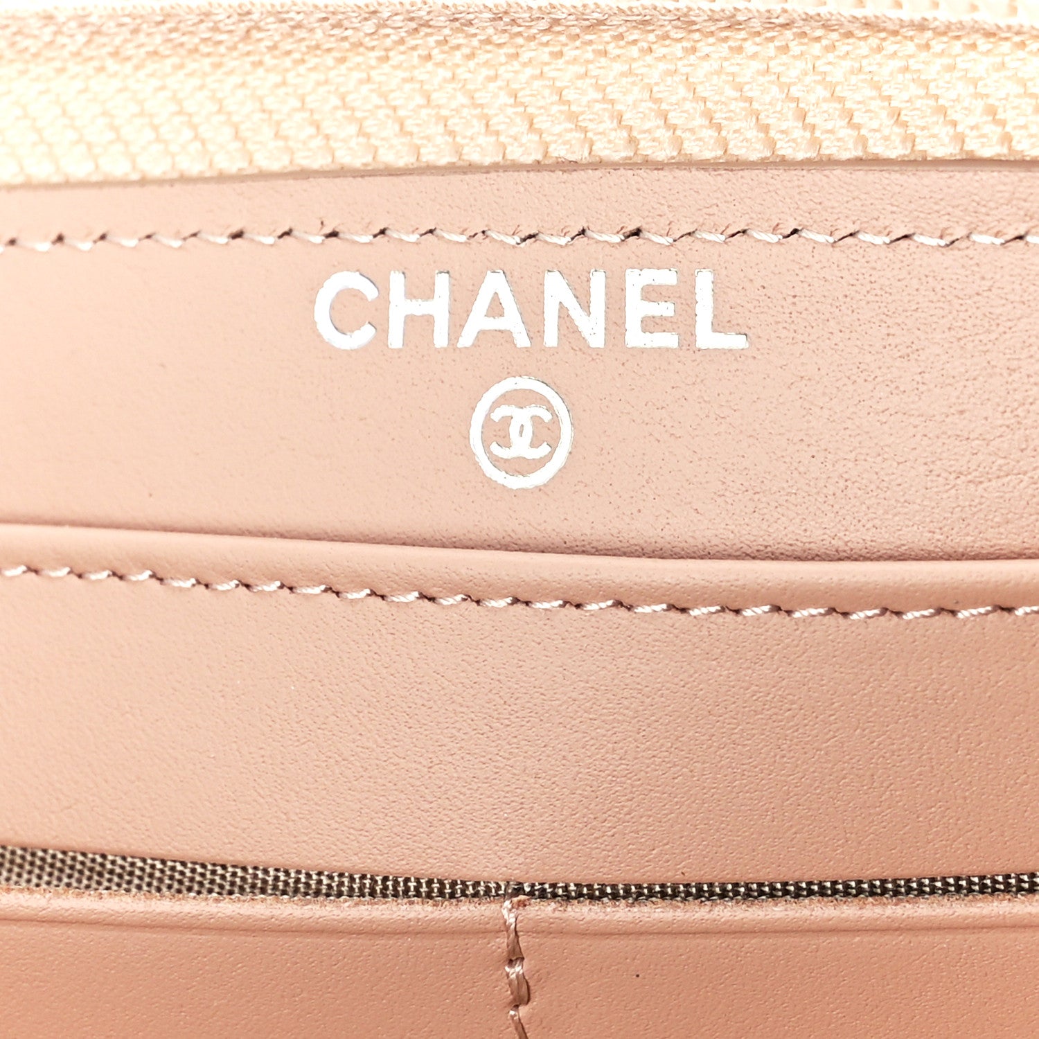 Chanel Caviar Large Timeless CC Zip Around Wallet Beige 6 of 13