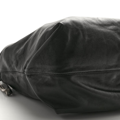 Saint Laurent Lambskin Teddy Drawstring Bag Black 10 of 11