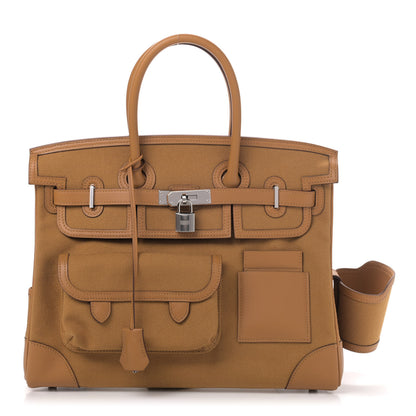Hermes Toile Goeland Swift Cargo Birkin 35 Sesame 1 of 6