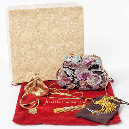 Judith Leiber Crystal Floral Minaudiere Clutch Multicolor 8 of 15