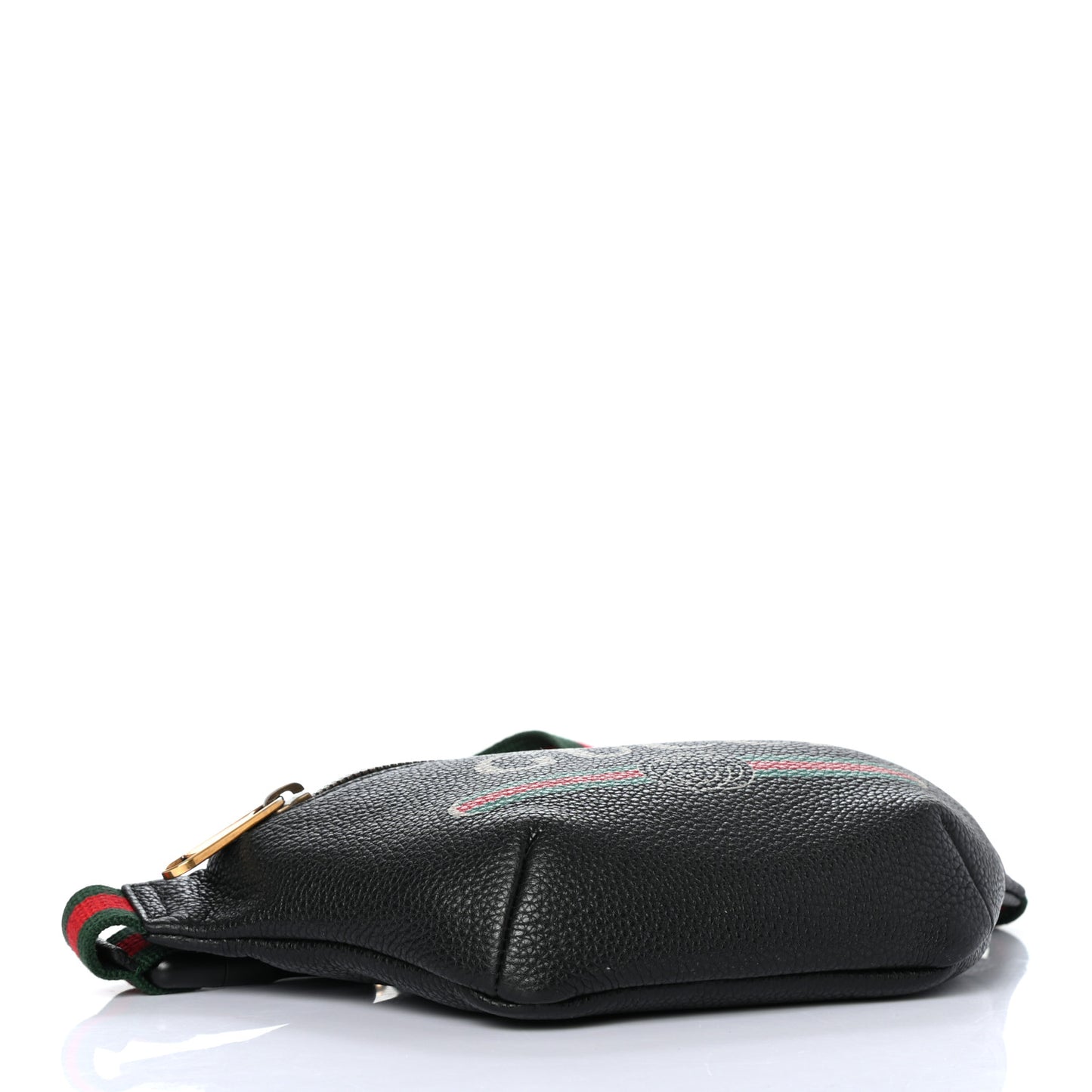 Grained Calfskin Small Logo Belt Bag Black