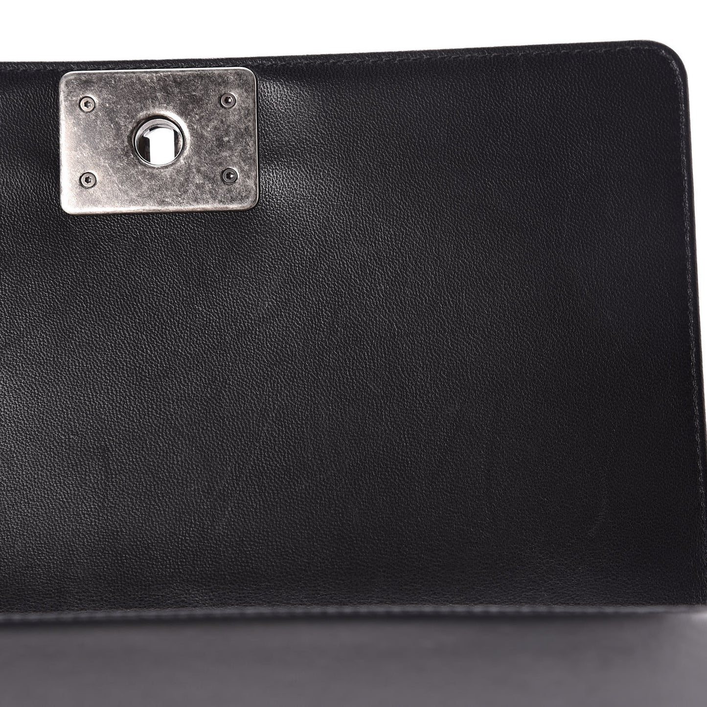 Lambskin Quilted Medium Boy Flap Black
