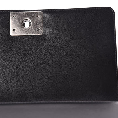 Chanel Lambskin Quilted Medium Boy Flap Black 9 of 15