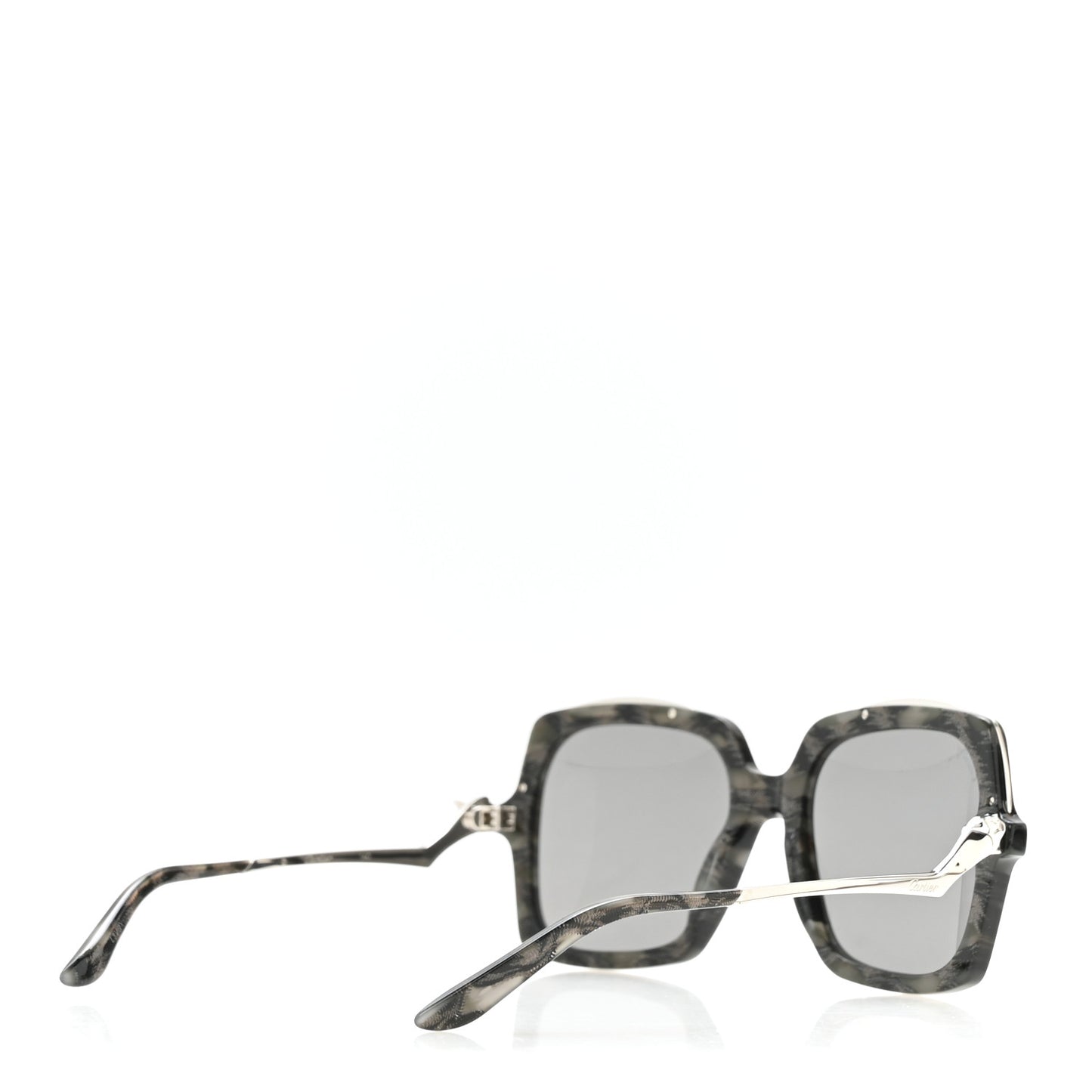 Metal Panthère de Cartier Square Sunglasses Grey