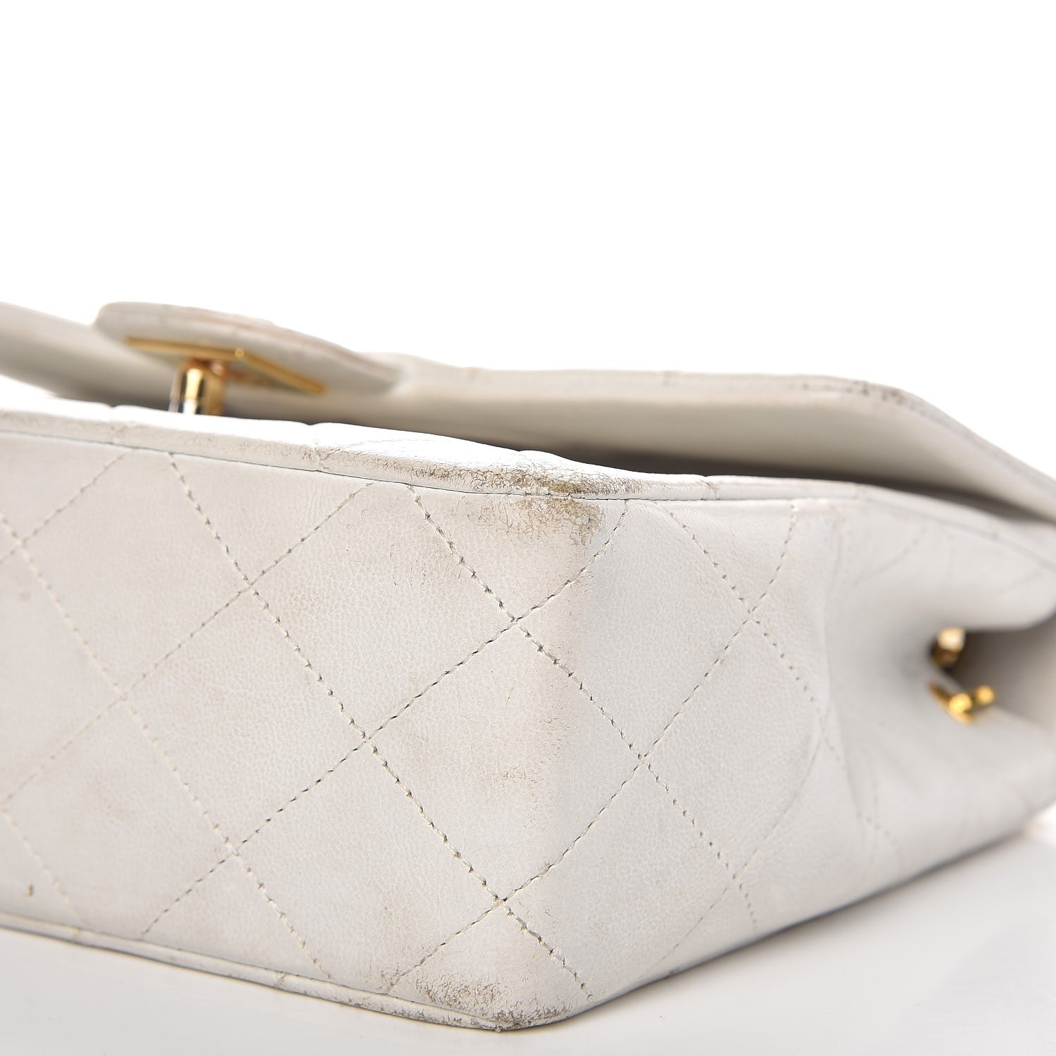 Chanel Lambskin Quilted Small Single Flap White 15 of 17