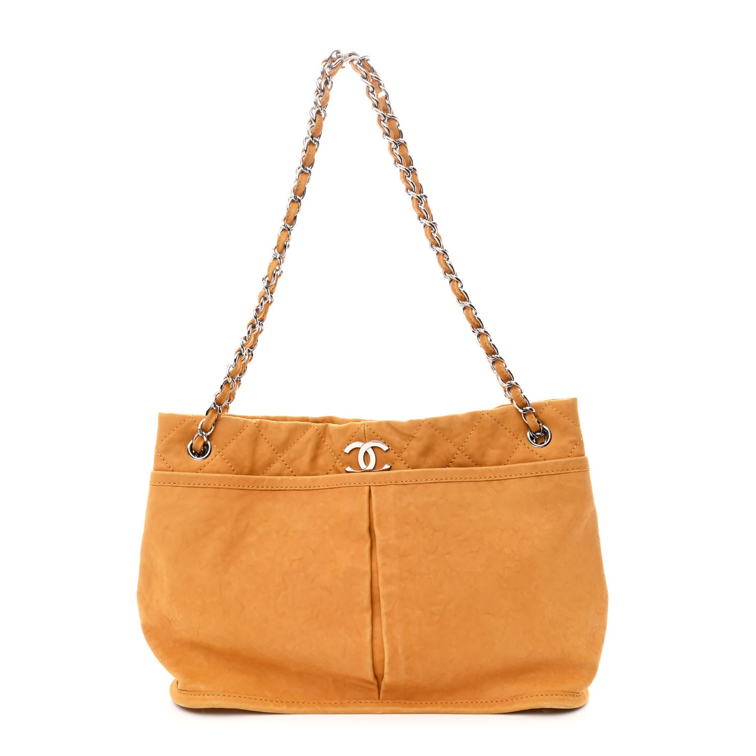 Chanel Ultra Soft Suede Calfskin Natural Beauty Tote Yellow 1 of 10