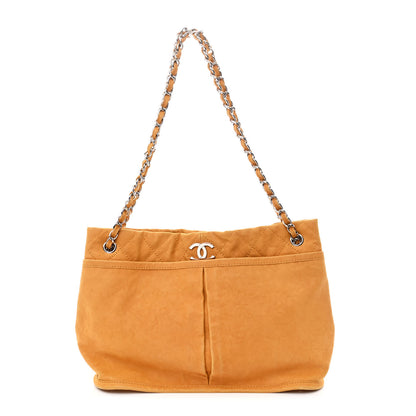 Chanel Ultra Soft Suede Calfskin Natural Beauty Tote Yellow 1 of 10