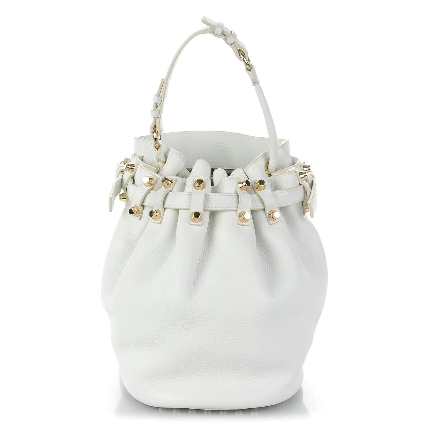 Pebbled Lambskin Diego Bucket Bag Peroxide