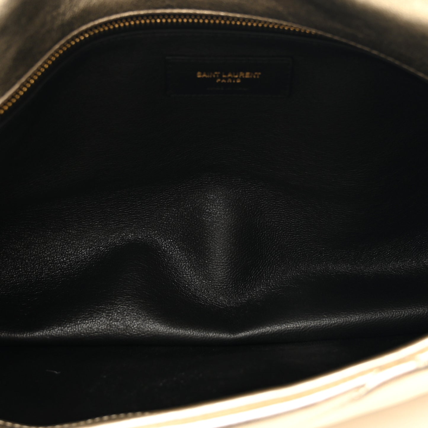 Metallic Lambskin Quilted Sade Puffer Envelope Clutch Platino