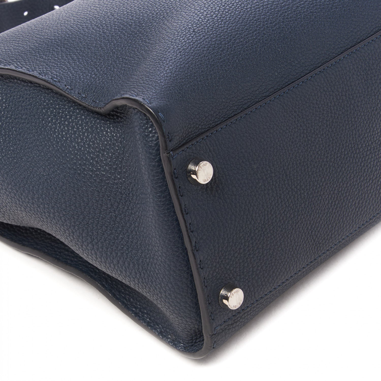 Fendi Cuoio Romano Selleria Bi-Color Large Mens Peekaboo Iconic Essential Satchel Lavagna Black 5 of 9