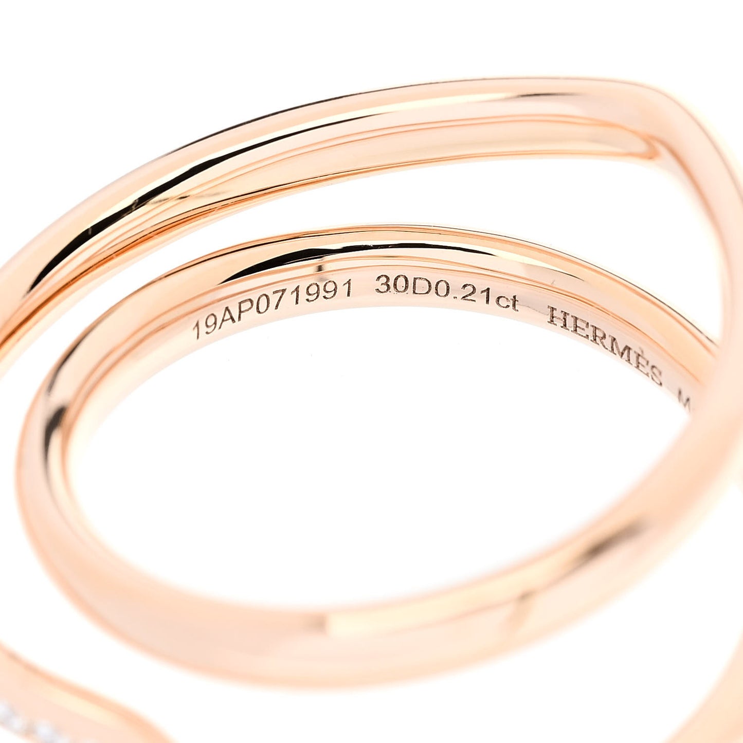18K Rose Gold Diamond Vertige Coeur Ring 53 6.5