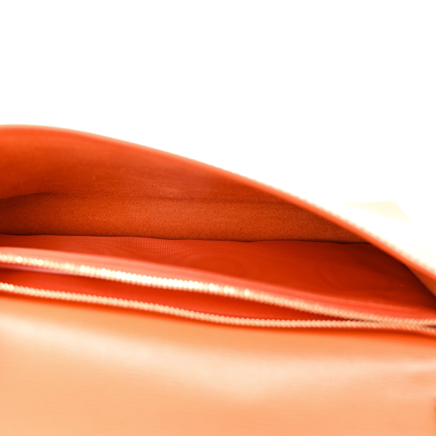 Azalea Calfskin Enamel Horsebit 1955 Wallet On Chain Deep Orange