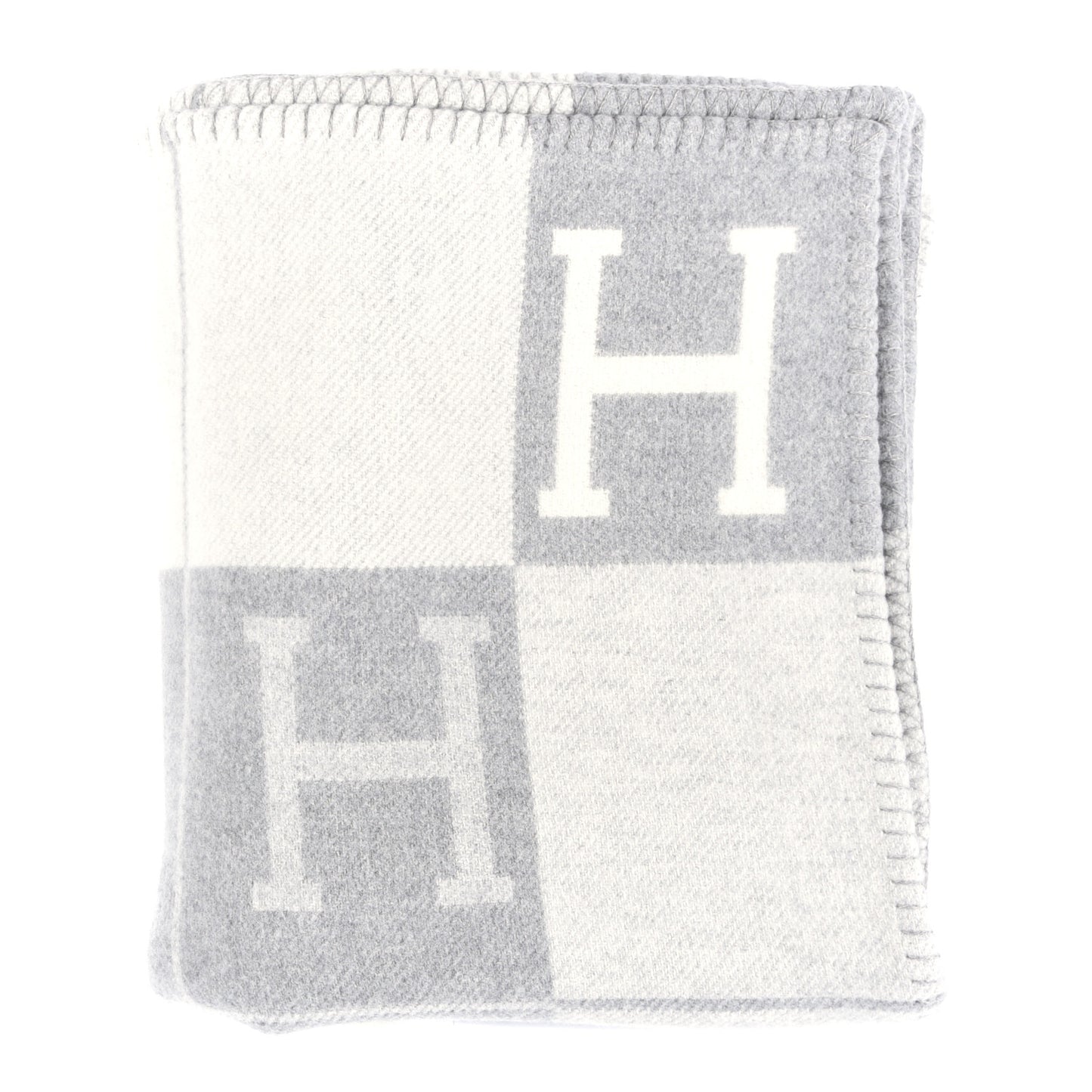 Wool Cashmere Avalon III Blanket Ecru Gris Clair