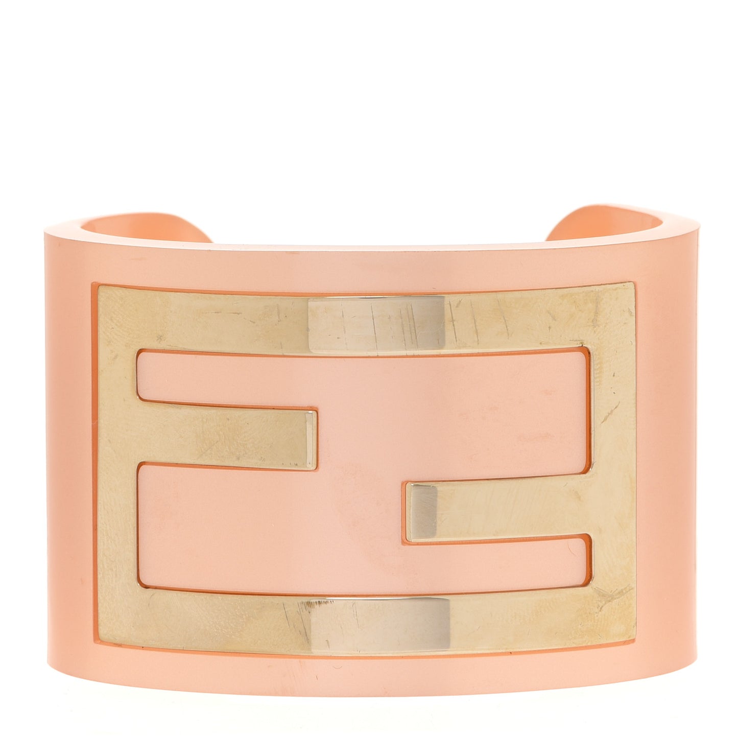 Resin FF Logo Cuff Bracelet Pink
