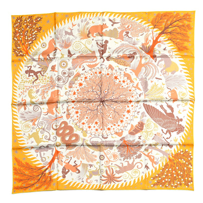 Hermes Silk La Charme D Orphee Scarf 90 Bouton D'or Creme 2 of 7
