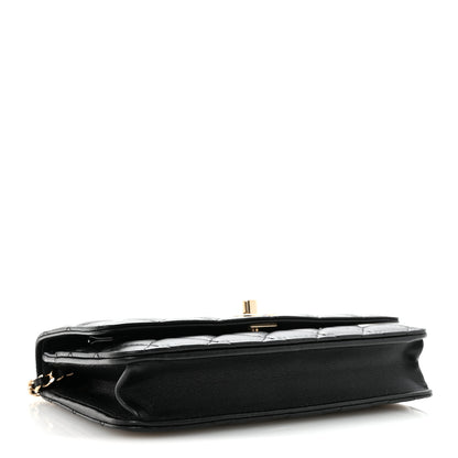 Chanel Lambskin Quilted Trendy CC Wallet On Chain WOC Black 4 of 12