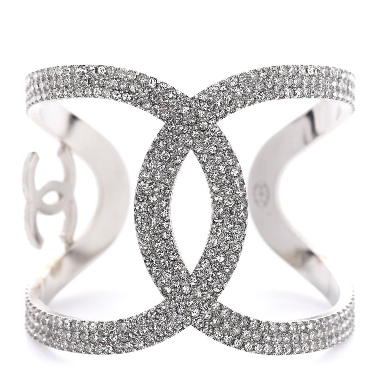 Crystal CC Cuff Silver
